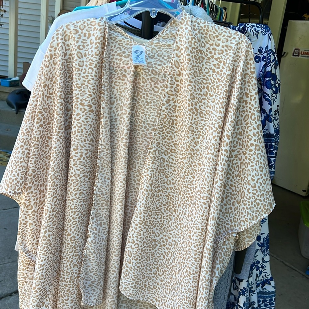 Cheetah print swimsuit cover up
